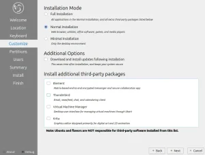 Customize install