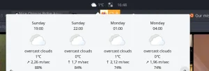 Forecast weather widget