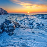 Winter in the bohai sea