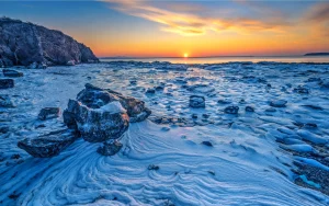 Winter in the bohai sea