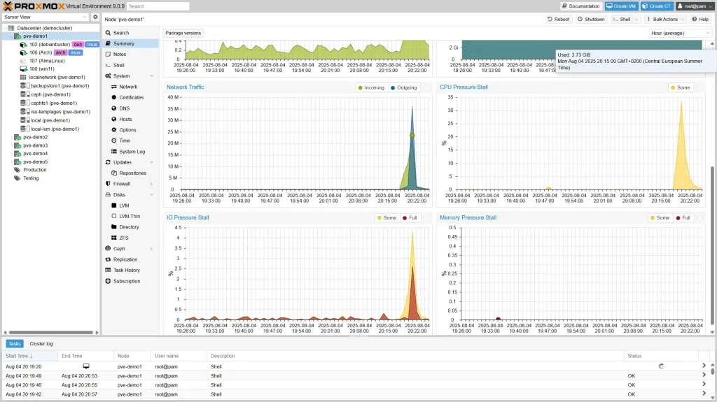 Proxmox ve 9 0 new screenshot