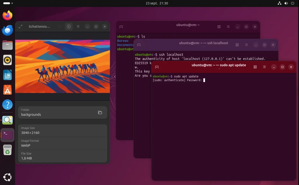 Ubuntu 25.10 new desktop screenshot