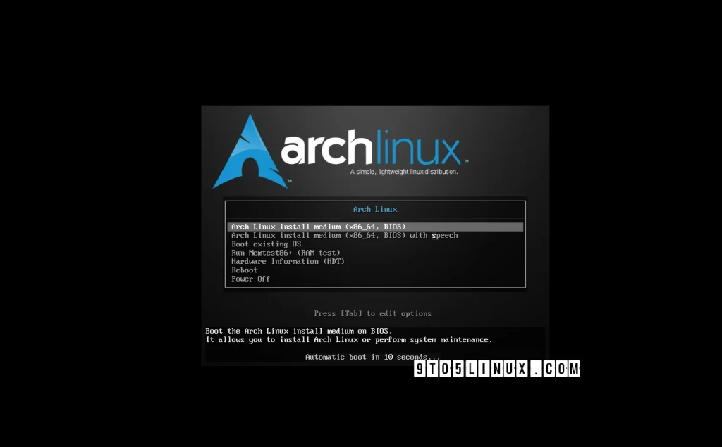 Arch linux's november 2025 iso and archinstall 3.0.12 installer are