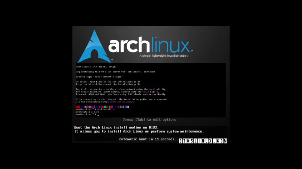 Arch linux’s december 2025 iso is out now with the