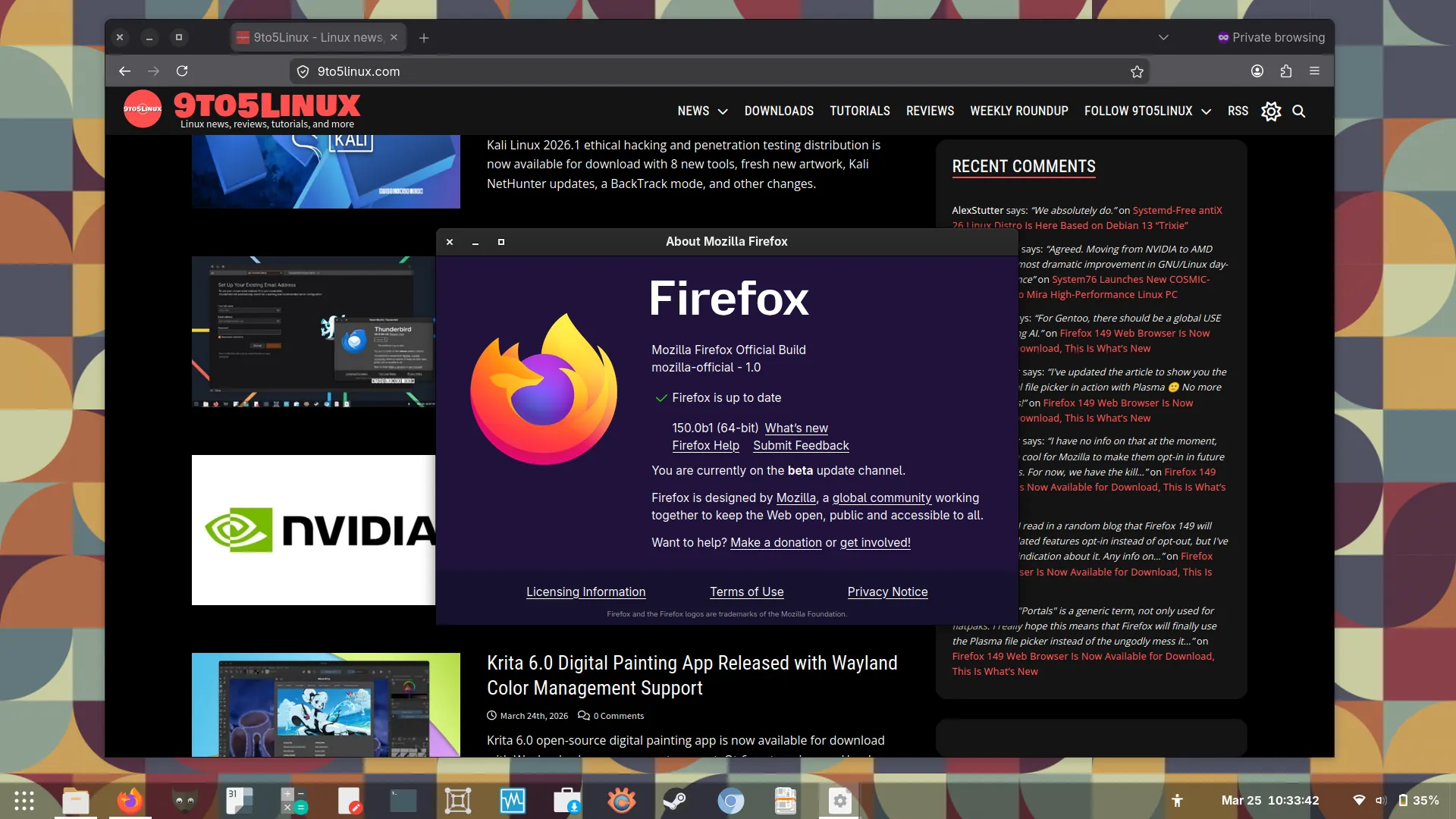 Firefox 150 Beta