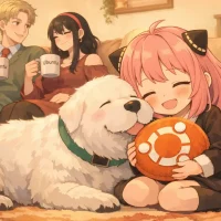 Anya's joyful moment with bond - Anime Ubuntu Wallpapers in HD and 4K