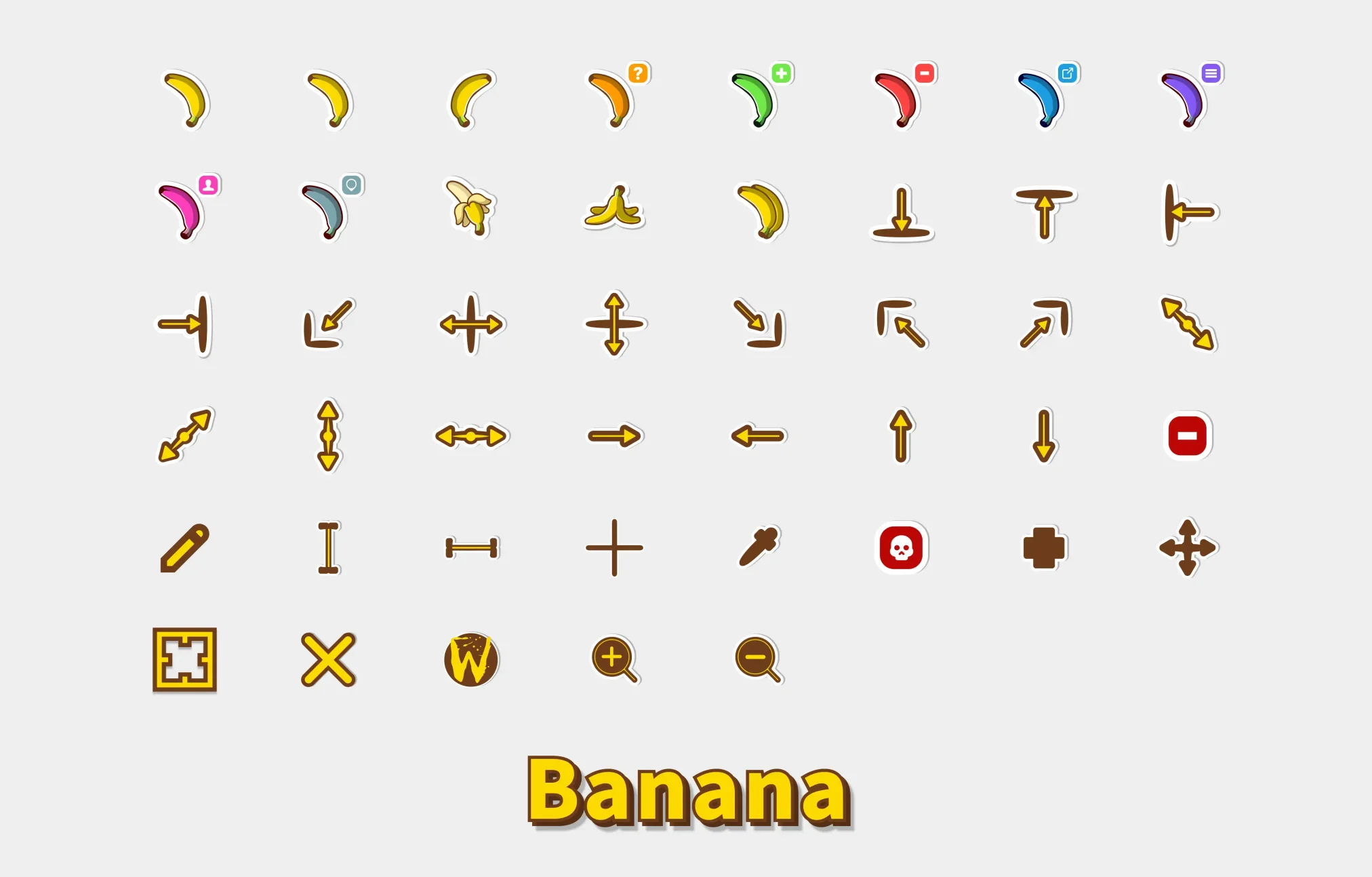 Banana cursor screenshot - 22 Best Mouse Cursor Themes for Ubuntu in 2026