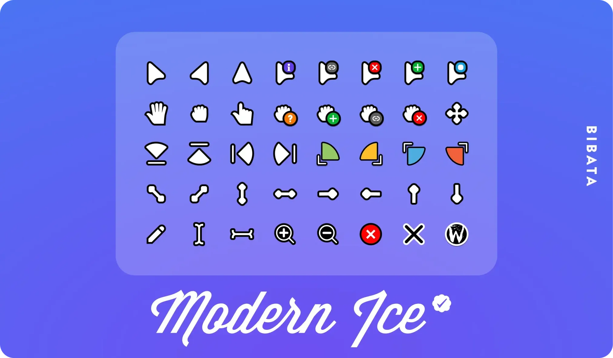 Bibata modern ice cursor screenshot - 22 Best Mouse Cursor Themes for Ubuntu in 2026