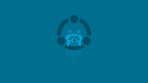 Blue raccoon - Ubuntu 26.04 Wallpapers - Official Resolute Raccoon Collection