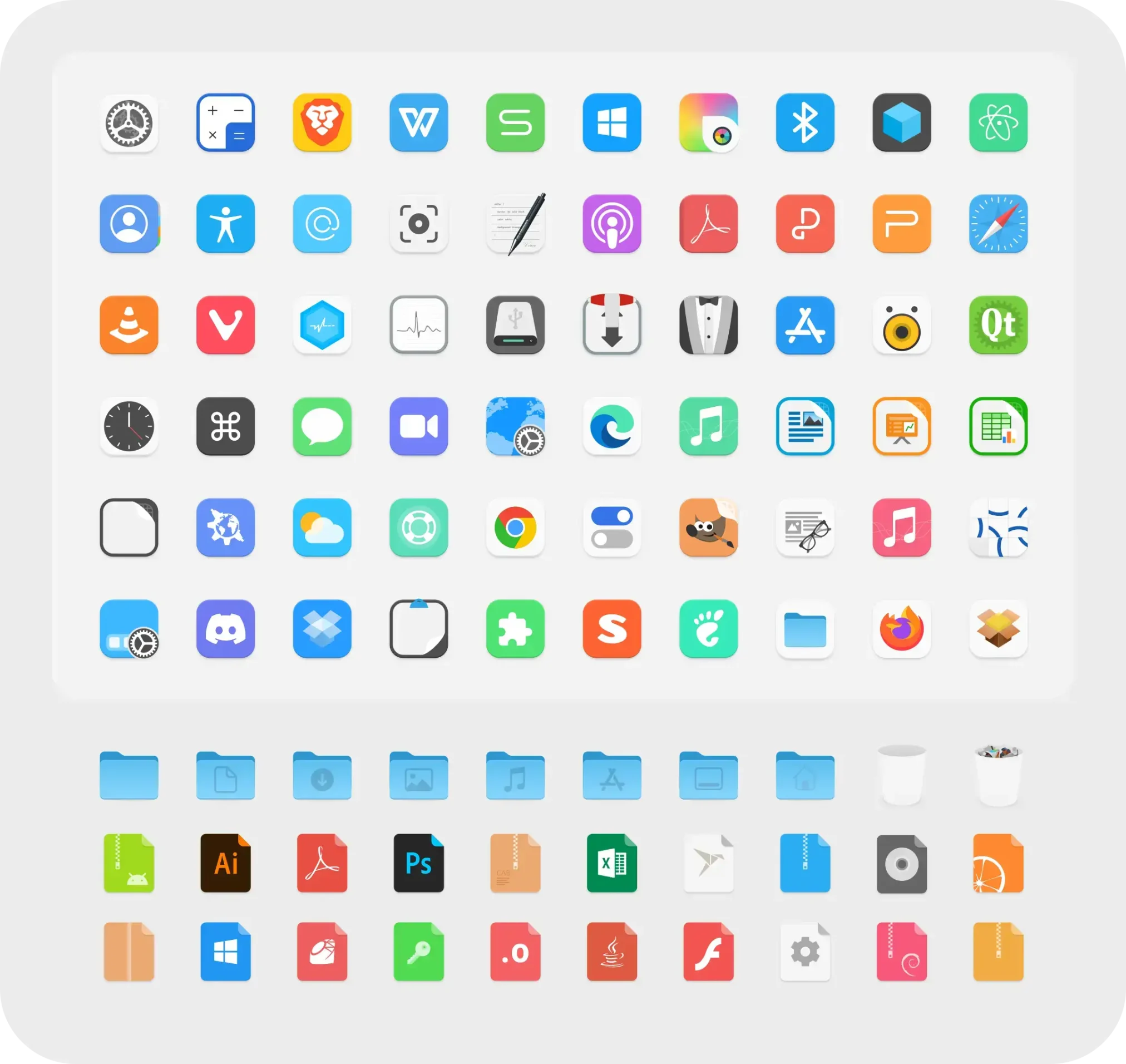 Colloid icon screenshot - 20 Best Icon Themes for Ubuntu in 2026