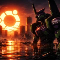 Evangelion unit 01 in flooded tokyo - Anime Ubuntu Wallpapers in HD and 4K