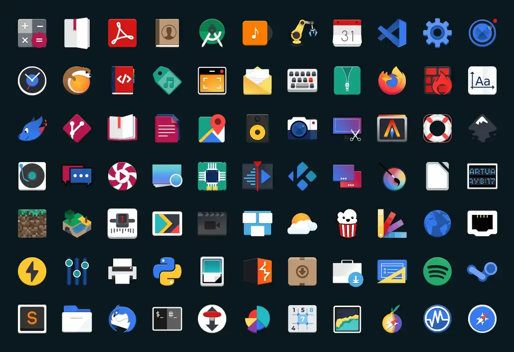 Flat remix screenshot - 20 Best Icon Themes for Ubuntu in 2026