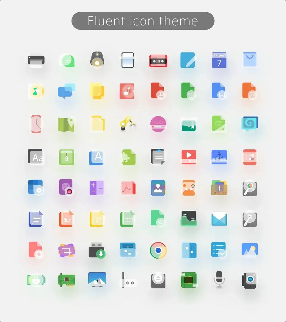 Fluent icon screenshot - 20 Best Icon Themes for Ubuntu in 2026