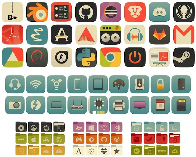 Gruvbox icon screenshot - 20 Best Icon Themes for Ubuntu in 2026