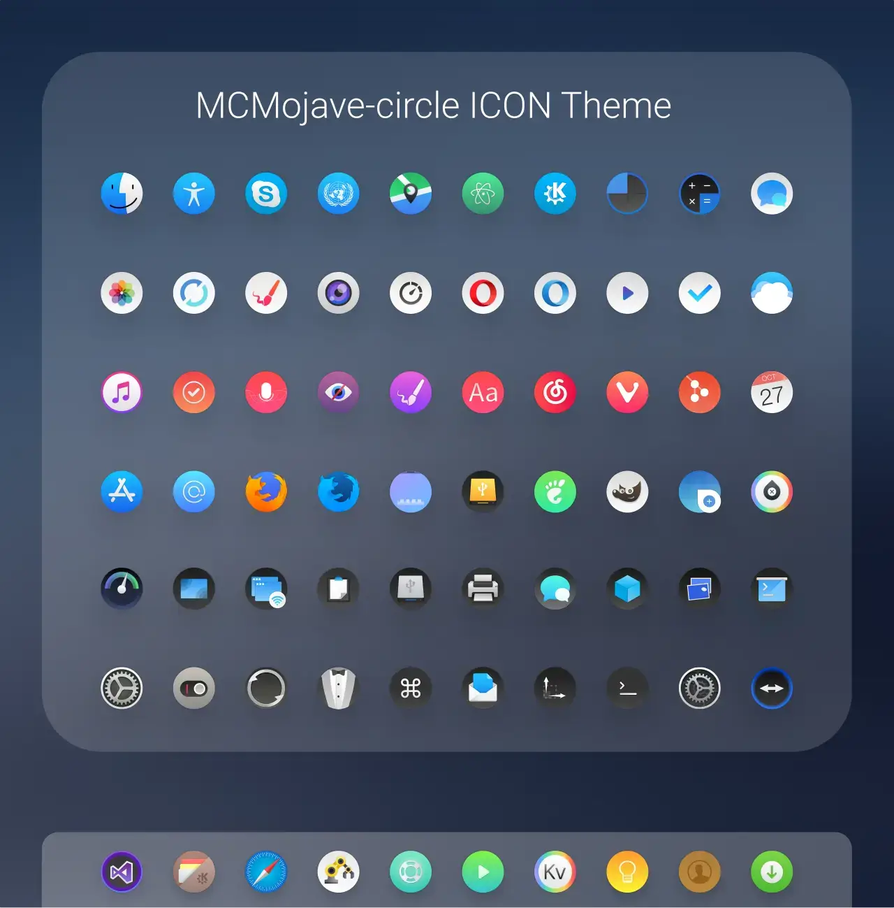 Mcmojave circle icon screenshot - 20 Best Icon Themes for Ubuntu in 2026