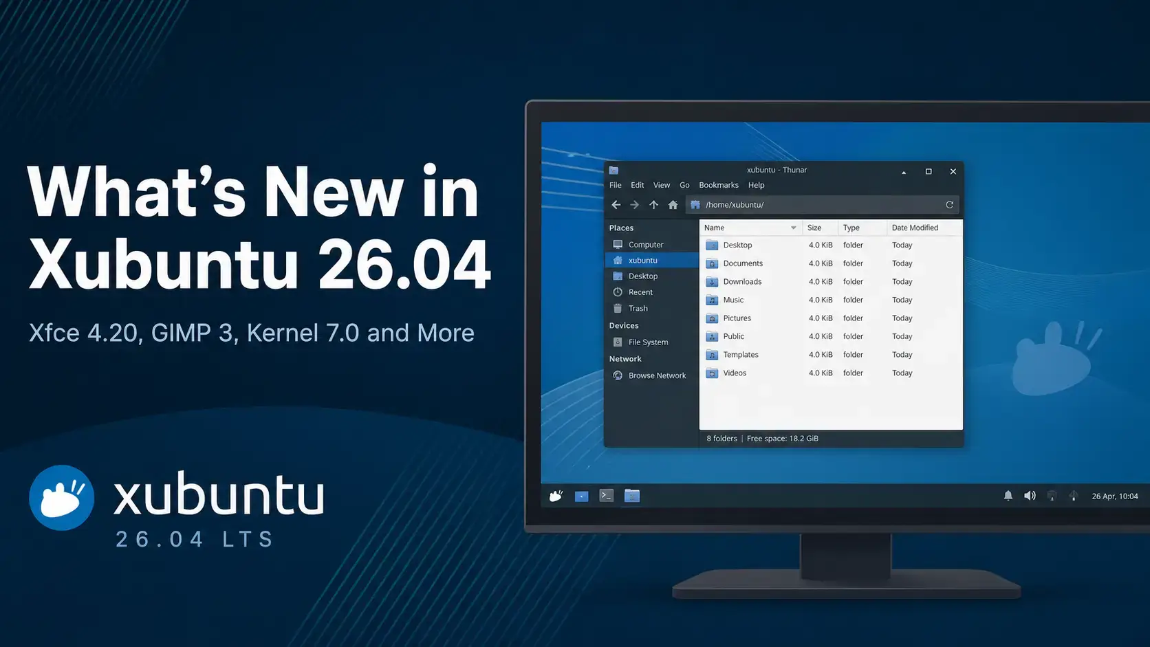 New features in xubuntu 26 04 lts cover - What's New in Xubuntu 26.04 - Xfce 4.20 Features and Changes