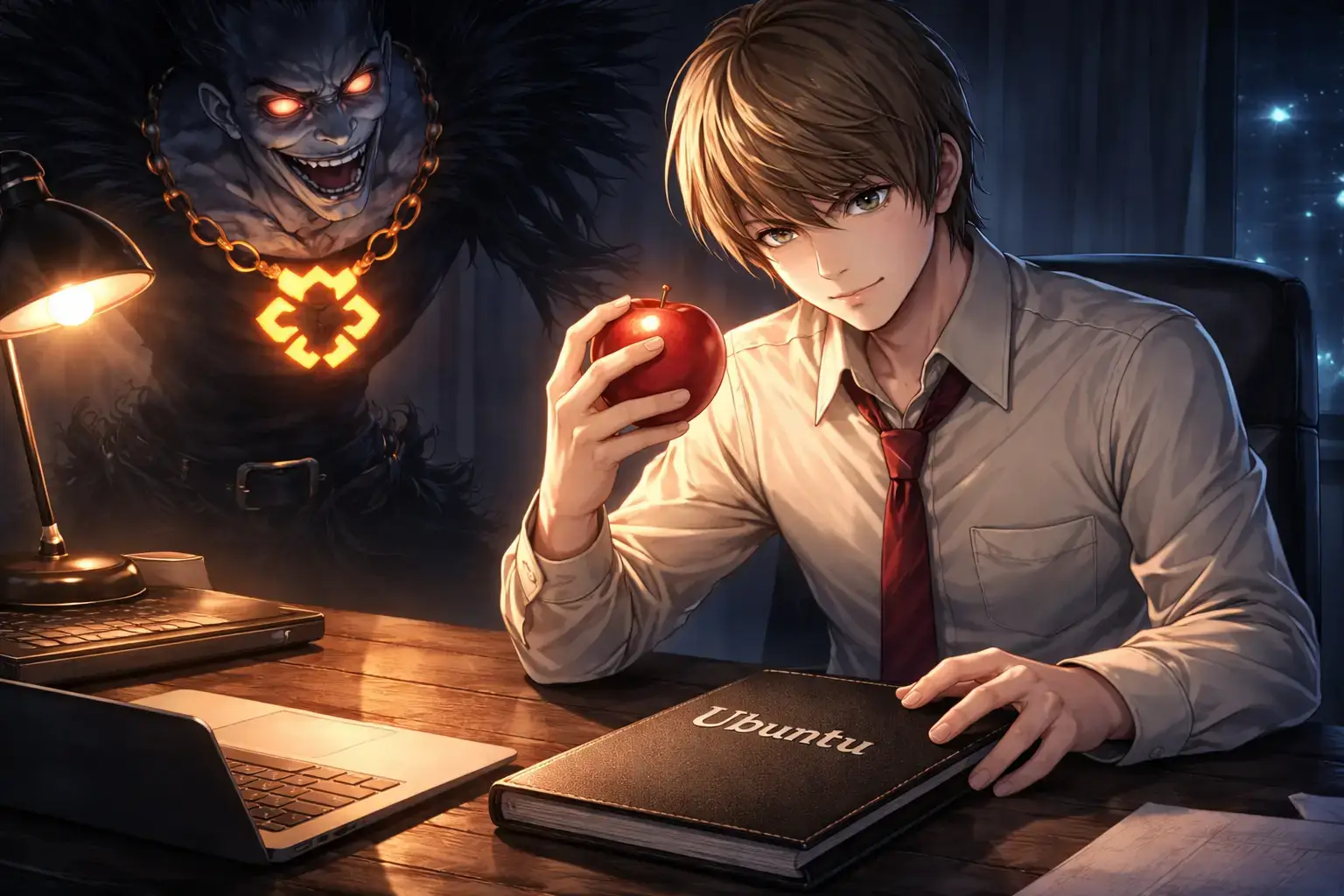 Night of the red apple - Anime Ubuntu Wallpapers in HD and 4K