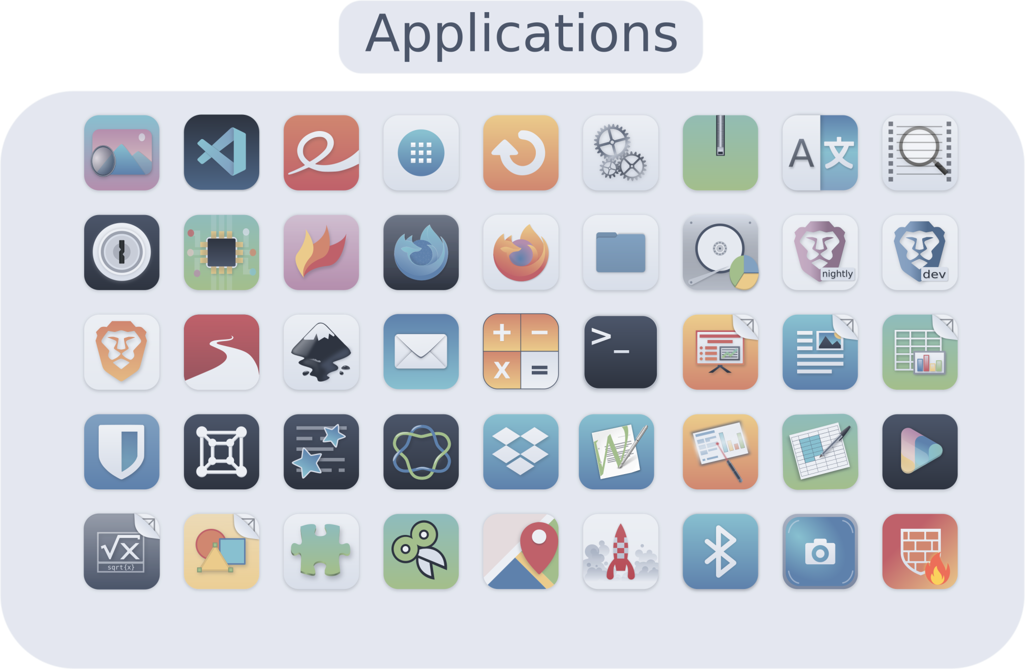 Nordzy icon screenshot - 20 Best Icon Themes for Ubuntu in 2026