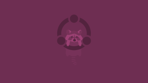 Purple raccoon - Ubuntu 26.04 Wallpapers - Official Resolute Raccoon Collection