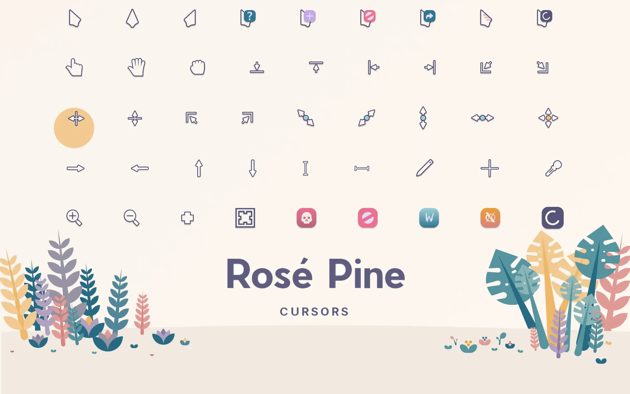 Rose pine cursor screenshot - 22 Best Mouse Cursor Themes for Ubuntu in 2026