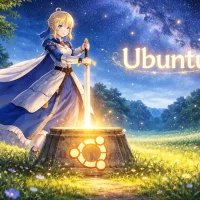 Saber in the glowing ubuntu meadow - Anime Ubuntu Wallpapers in HD and 4K