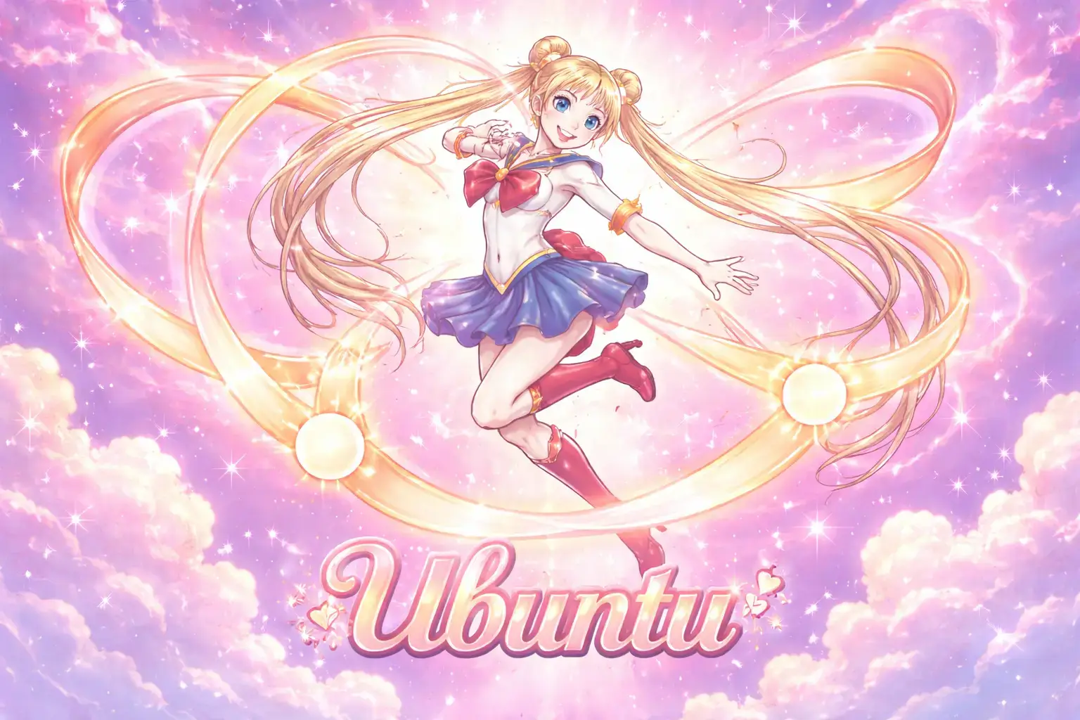 Sailor moon's magical transformation - Anime Ubuntu Wallpapers in HD and 4K