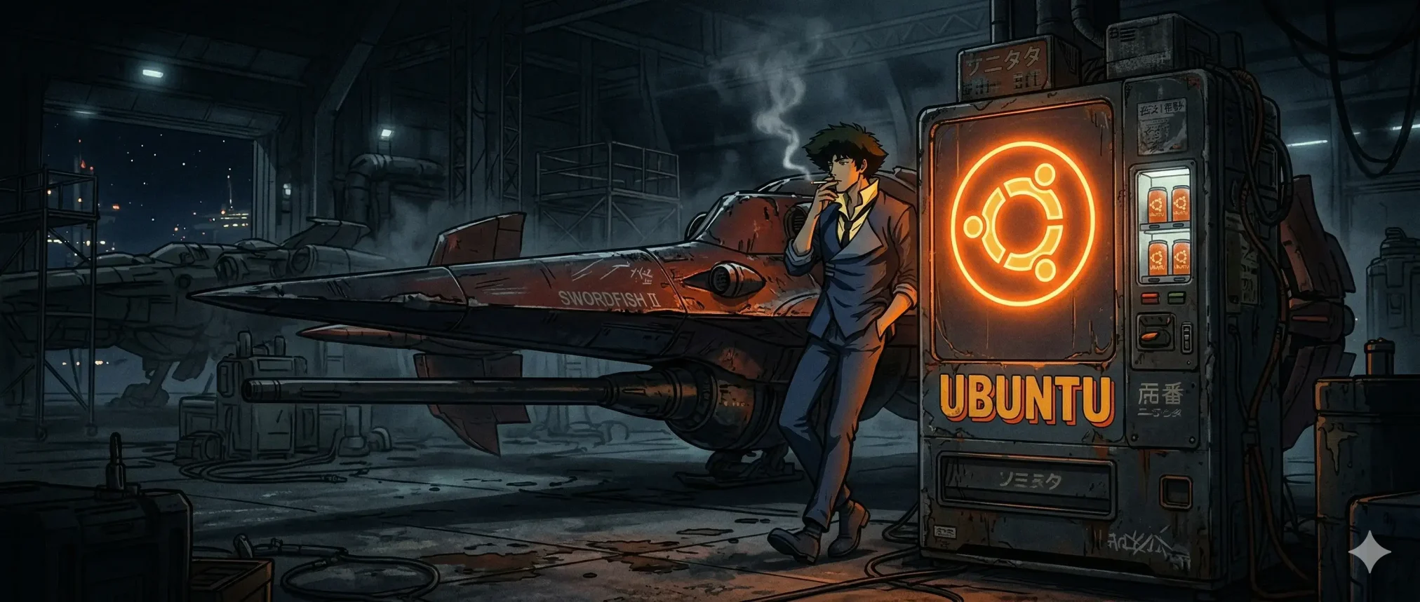 Spike cool pose with ubuntu sign - Anime Ubuntu Wallpapers in HD and 4K