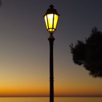 Sunset in trieste italy