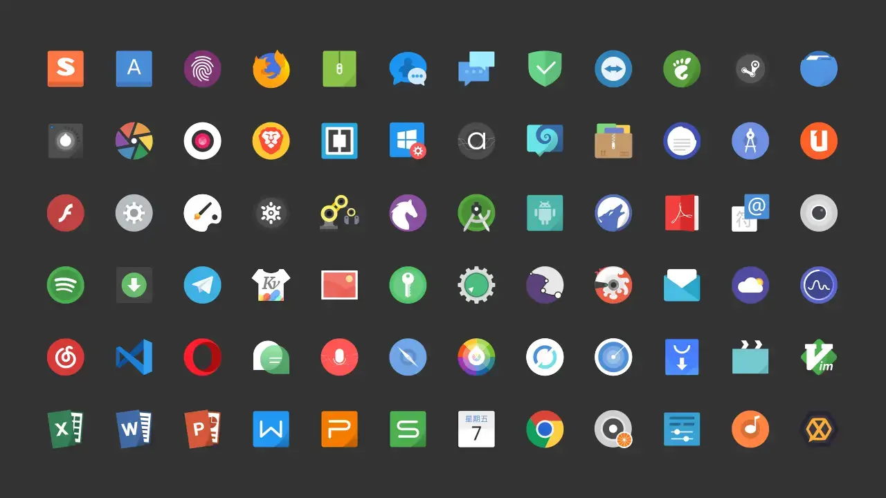 Tela dark screenshot - 20 Best Icon Themes for Ubuntu in 2026