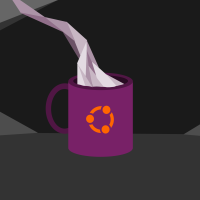 Ubuntu coffee mug dark mode