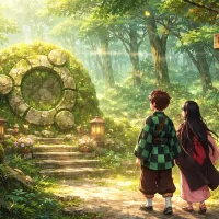 Ubuntu shrine in the forest - Anime Ubuntu Wallpapers in HD and 4K