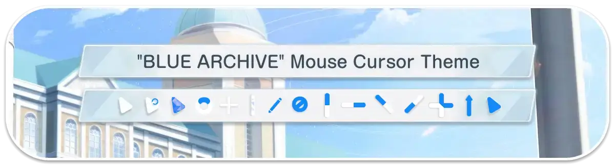 Bluearchive cursor screenshot - 22 Best Mouse Cursor Themes for Ubuntu in 2026