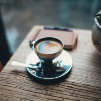 Espresso in small cup by brodie vissers