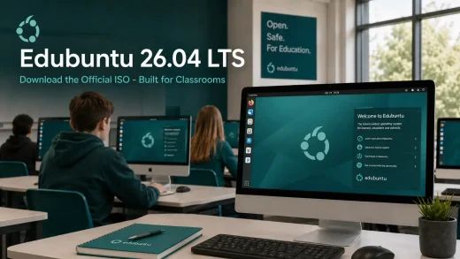 Edubuntu 26 04 lts iso cover - Edubuntu 26.04 LTS - Official ISO Download, GNOME 50