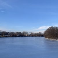 Frozen river by joshua peisach