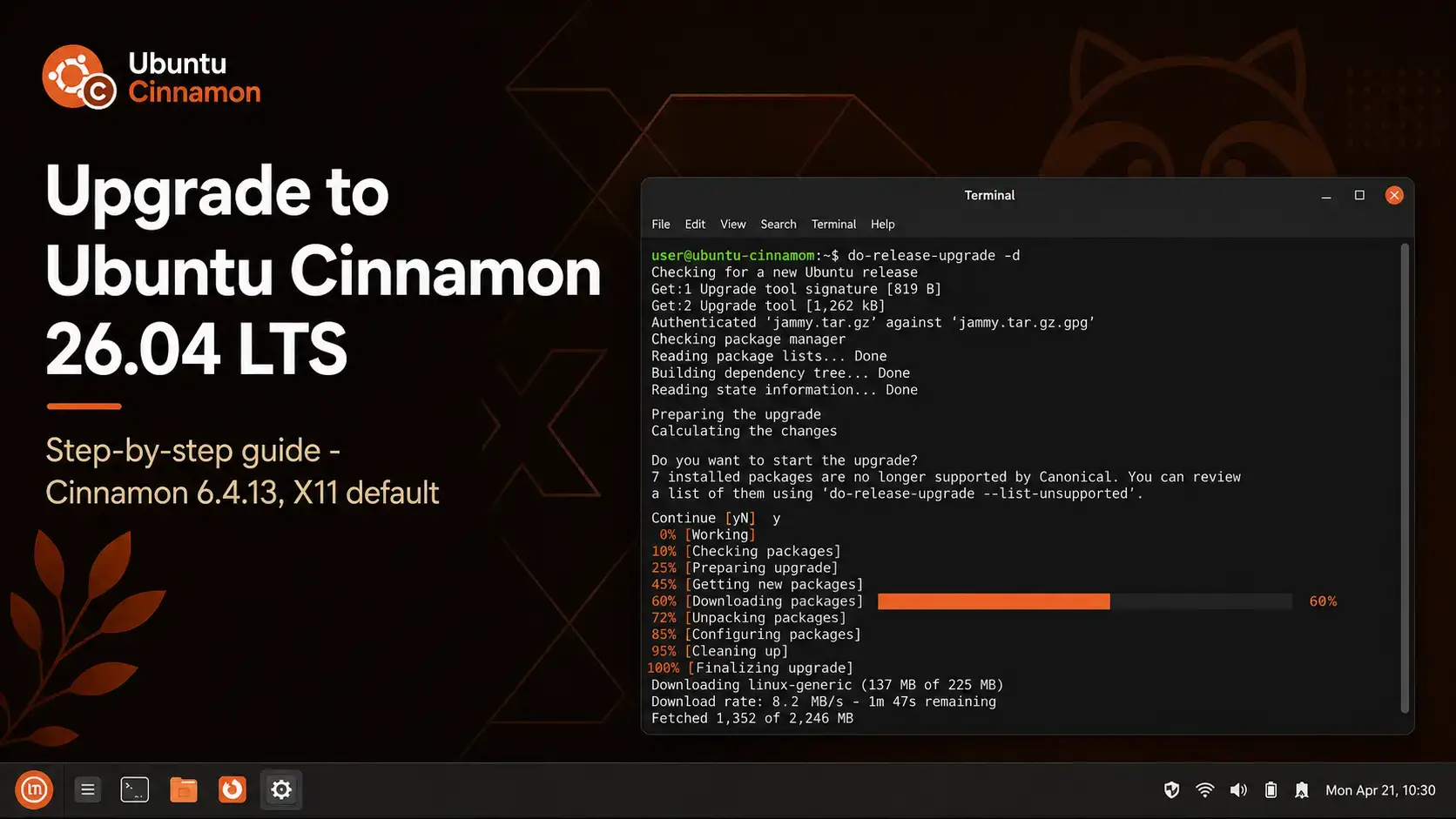 How to ugrade to Ubuntu Cinnamon 26.04 LTS, Step-by-Step