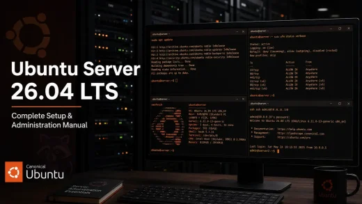 Ubuntu server 26 04 lts complete manual cover - Ubuntu Server 26.04 LTS Manual - Setup, Security & Administration