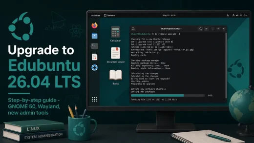 Upgrading to edubuntu 26 04 lts cover - Upgrade to Edubuntu 26.04 LTS - Complete Guide for 24.04 Users