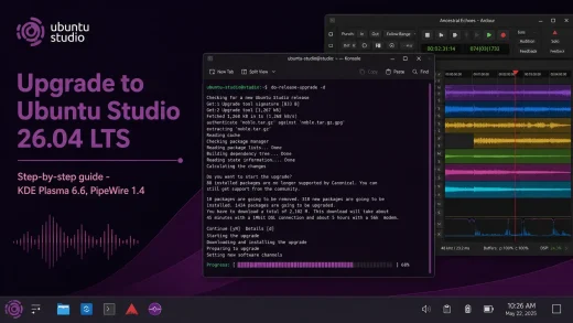 Upgrading to ubuntu studio 26 04 lts header image - Upgrade to Ubuntu Studio 26.04 LTS - Complete Guide for 24.04 Users