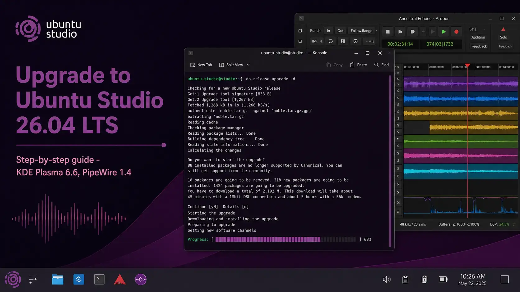 Upgrading to ubuntu studio 26 04 lts header image - Upgrade to Ubuntu Studio 26.04 LTS - Complete Guide for 24.04 Users