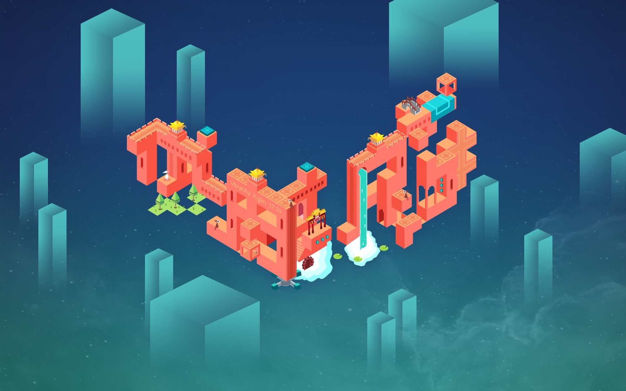 Blue city - Ubuntu Kylin 26.04 Wallpapers - Official Chinese-Themed Collection
