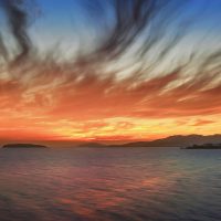 Bohai sea sunset