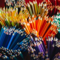 Edubuntu 26.04 lucas george wendt yellow blue red and purple coloring pencils