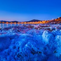 Night in jinzhou bay