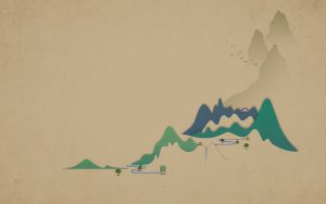 Silence ridges and peaks around house - Ubuntu Kylin 26.04 Wallpapers - Official Chinese-Themed Collection