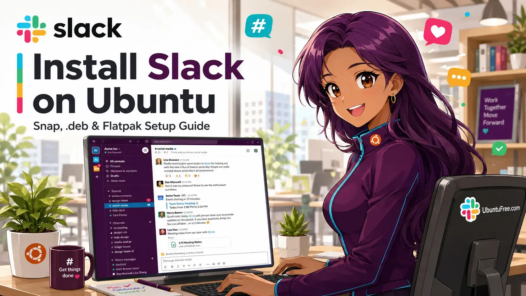 Slack on linux ubuntu cover - How to Install Slack on Ubuntu 26.04 - Complete Guide