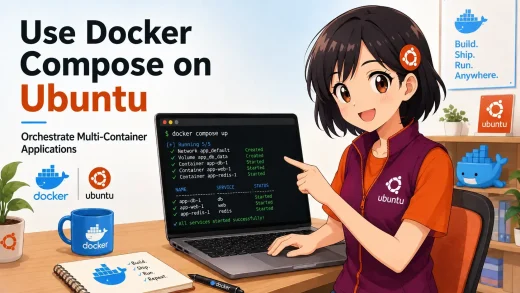 Using docker compose on ubuntu guide cover - How to Use Docker Compose on Ubuntu 26.04 LTS - Complete Guide