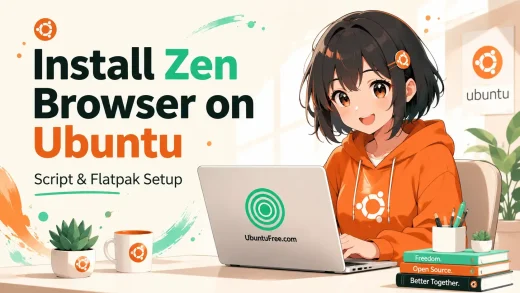 Zen browser installation guide on ubuntu cover - How to Install Zen Browser on Ubuntu 26.04 - Complete Setup Guide