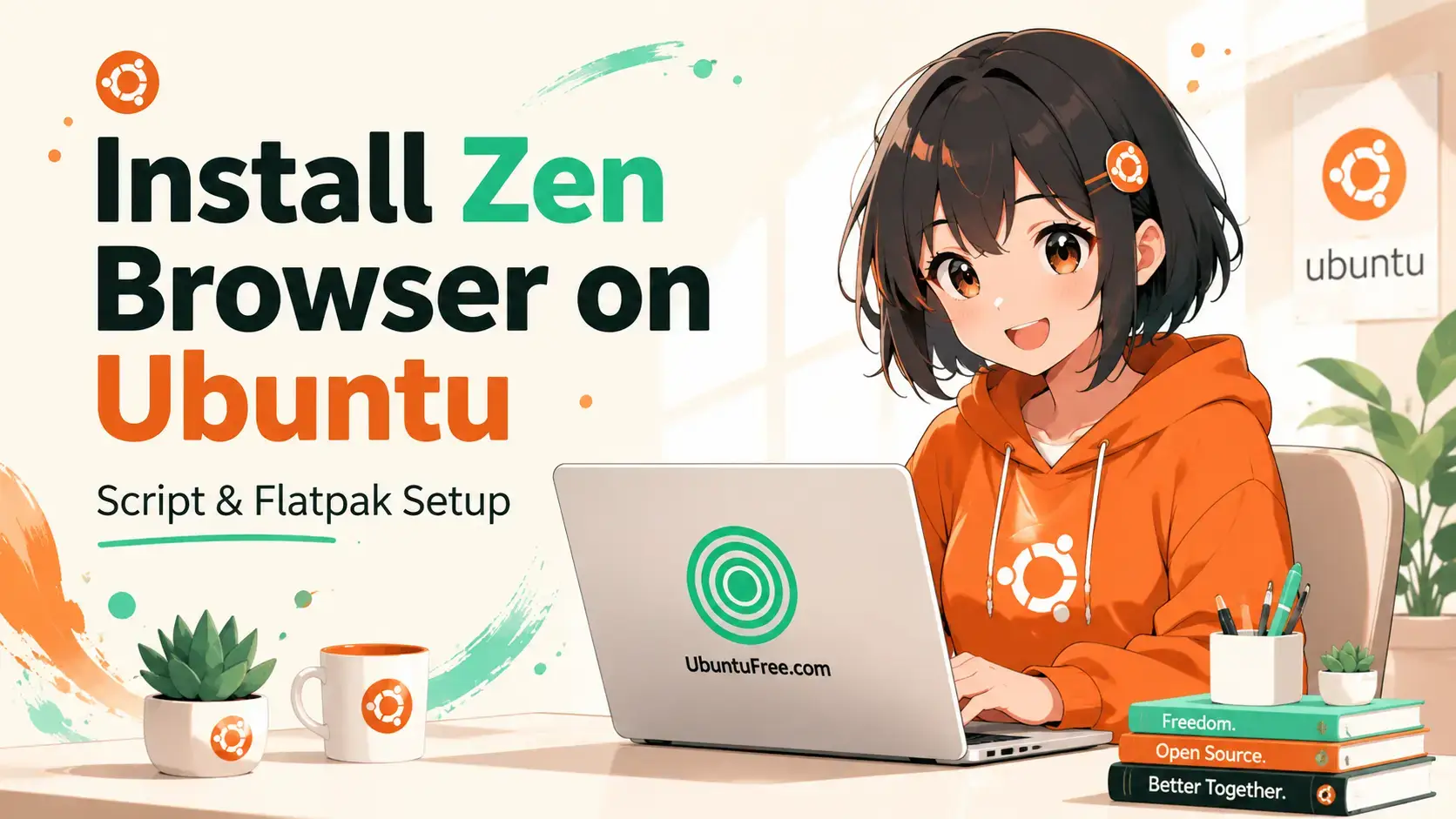 Zen browser installation guide on ubuntu cover - How to Install Zen Browser on Ubuntu 26.04 - Complete Setup Guide