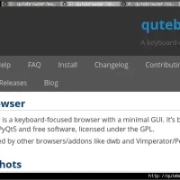 Qutebrowser main page